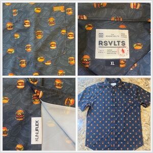 RSVLTS Men’s Short Sleeve KunuFlex ‘Burgers’ Shirt - XL